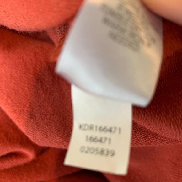 PureJill J Jill Coral Brick Stretch Dress Sz XL Wrap Tie Waist - Picture 5 of 9